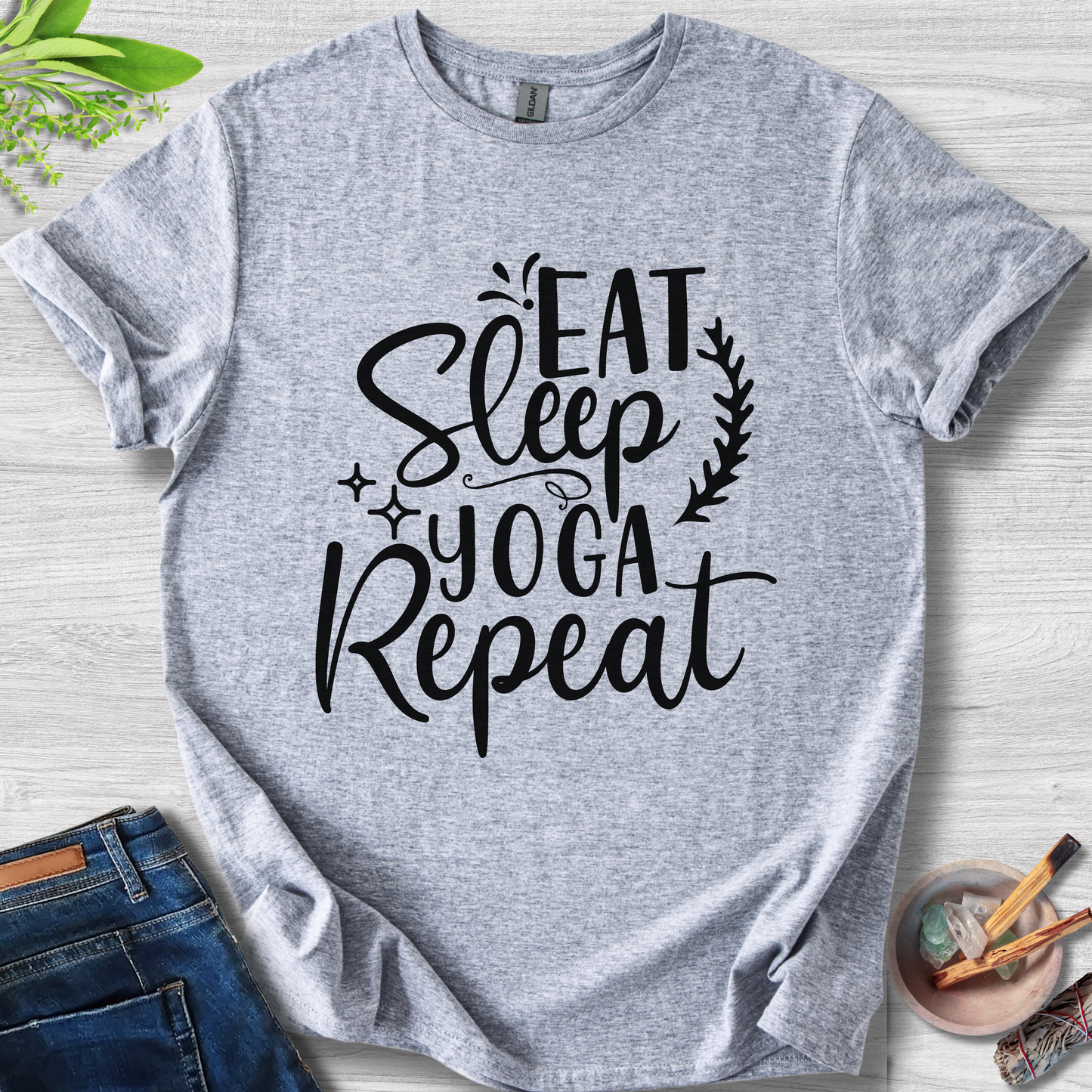Eat Sleep Yoga Repeat Unisex Softstyle T-Shirt