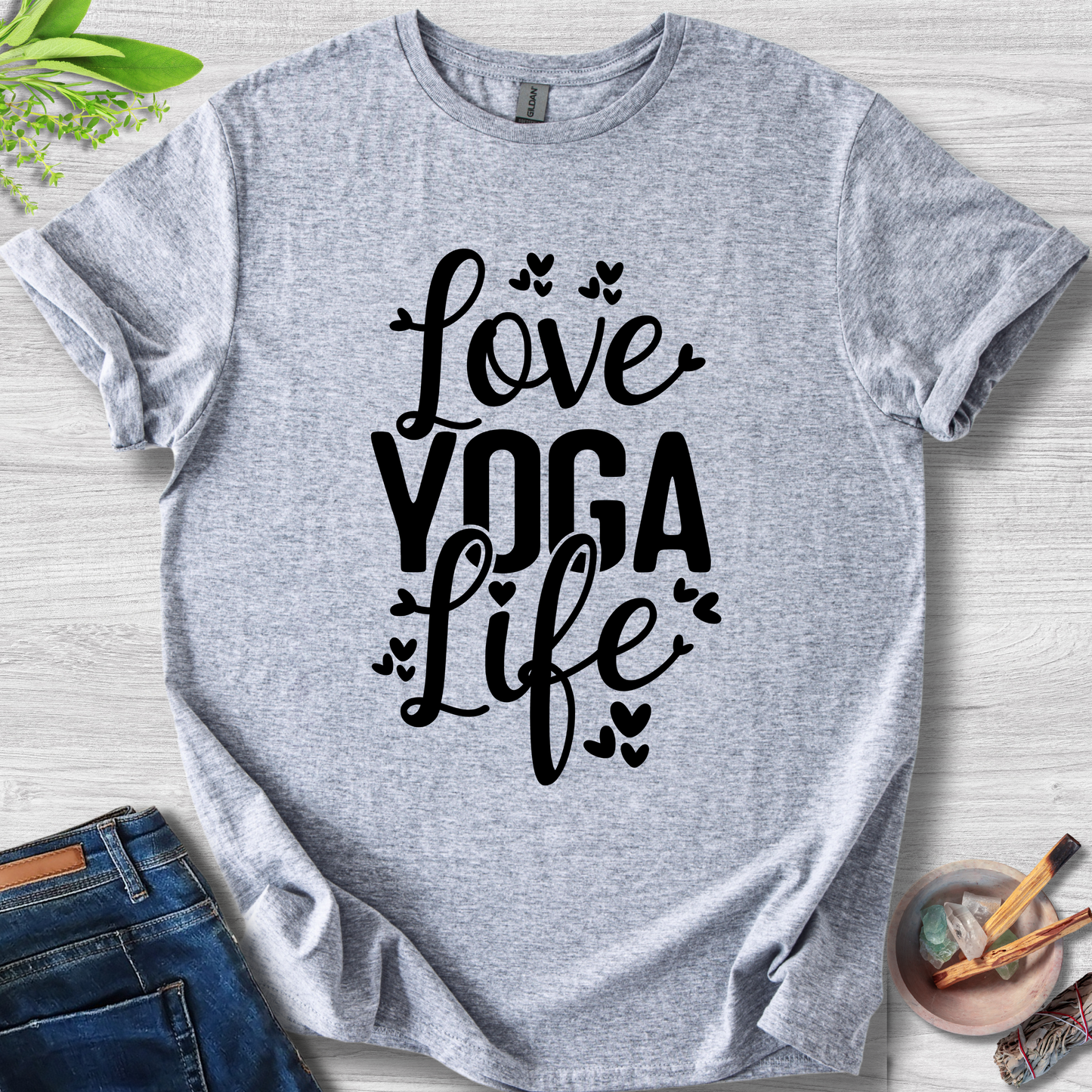 Love Yoga Life Unisex Softstyle T-Shirt