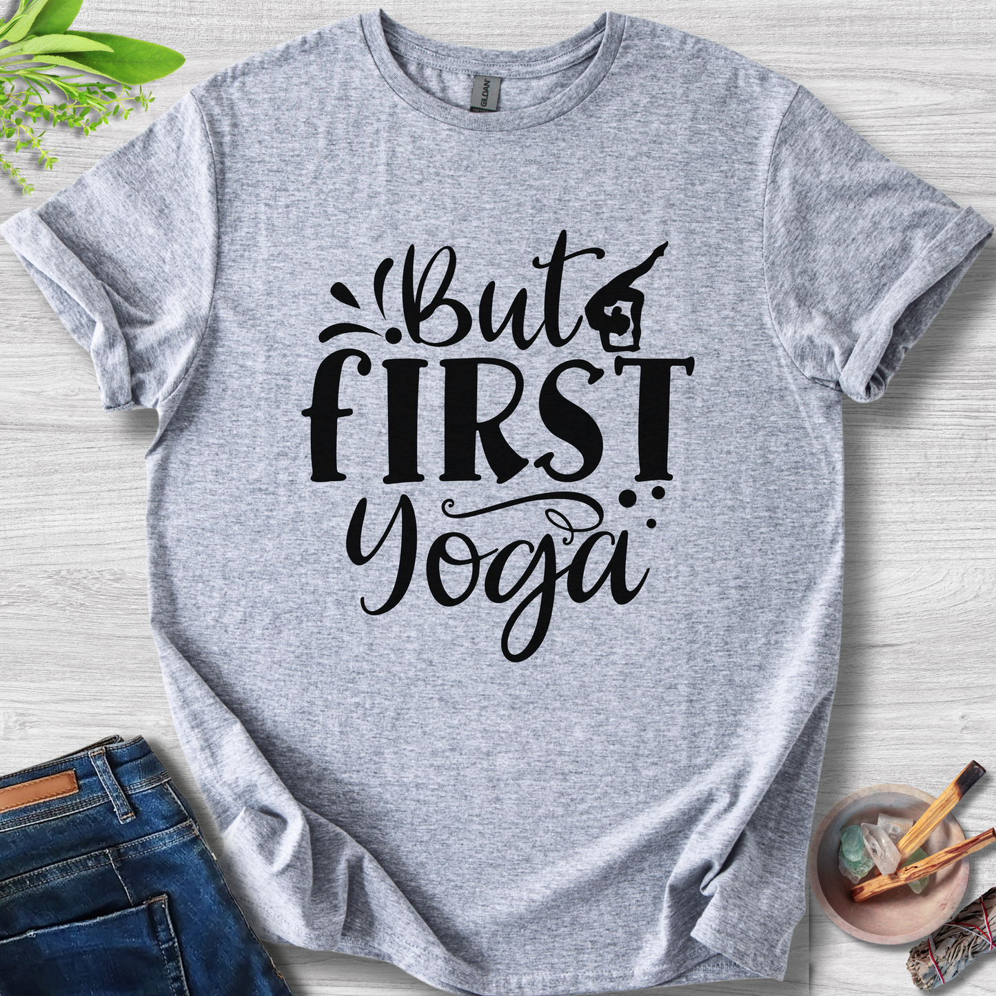 But First Yoga Unisex Softstyle T-Shirt