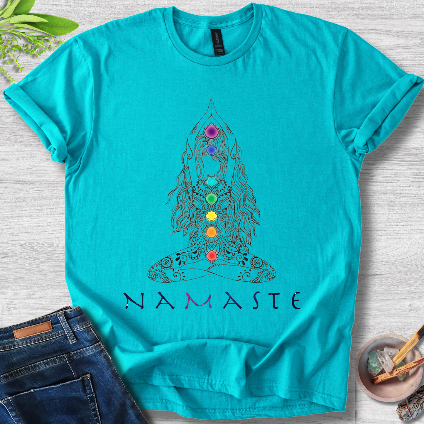 Namaste Chakra Flow Unisex Softstyle T-Shirt