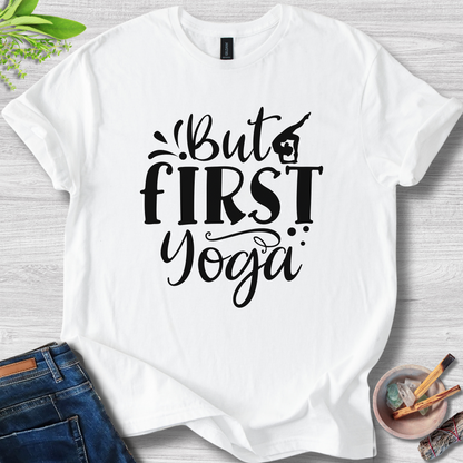 But First Yoga Unisex Softstyle T-Shirt