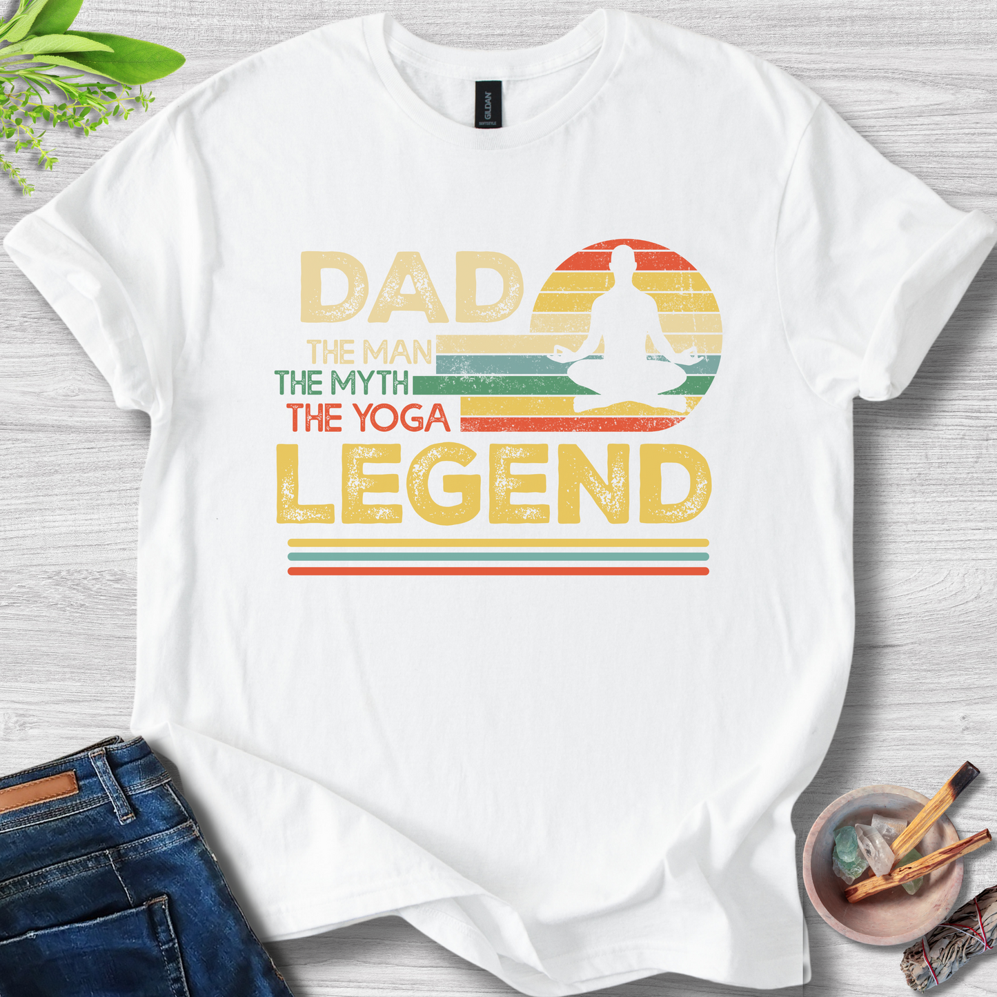 Dad the Yoga Legend Unisex Softstyle T-Shirt