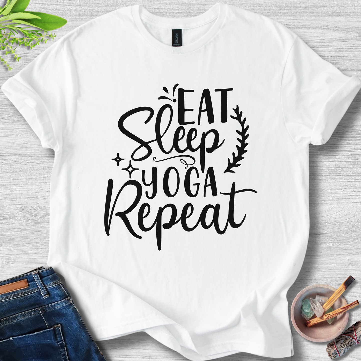 Eat Sleep Yoga Repeat Unisex Softstyle T-Shirt