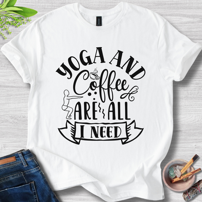 Coffee & Yoga Vibes Unisex Softstyle T-Shirt