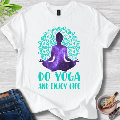 Cosmic Zen – Do Yoga and Enjoy Life Unisex Softstyle T-Shirt