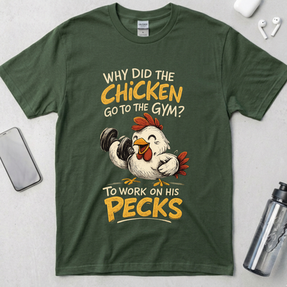Working on My Pecks T-Shirt