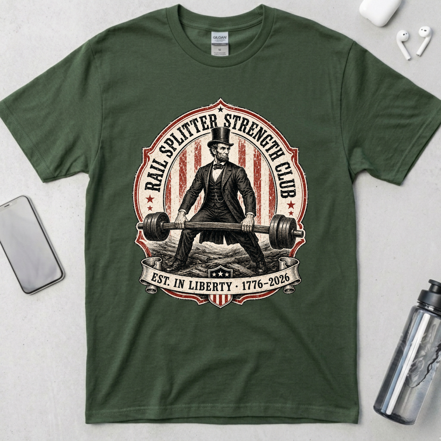 Rail Splitter Strength Club Lincoln T-Shirt