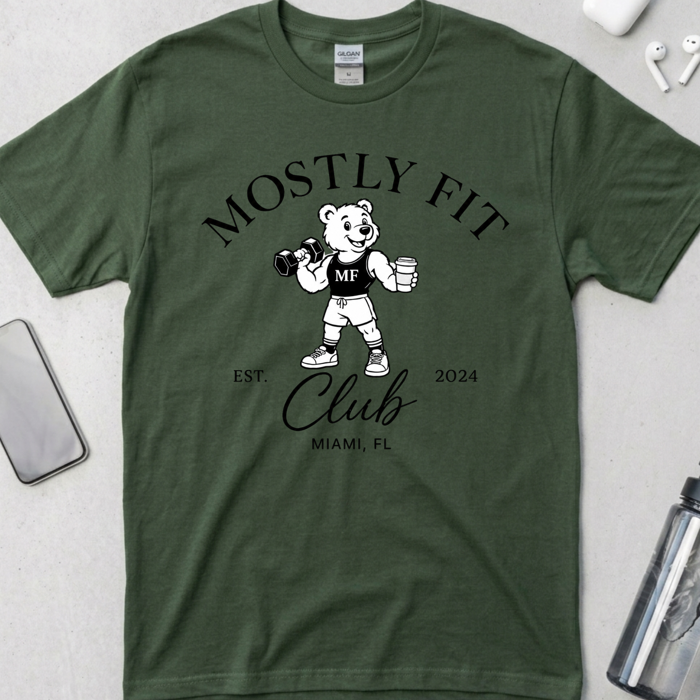 Mostly Fit Bear Club T-Shirt