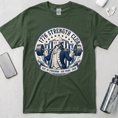1776 Strength Club Washington Badge T-Shirt