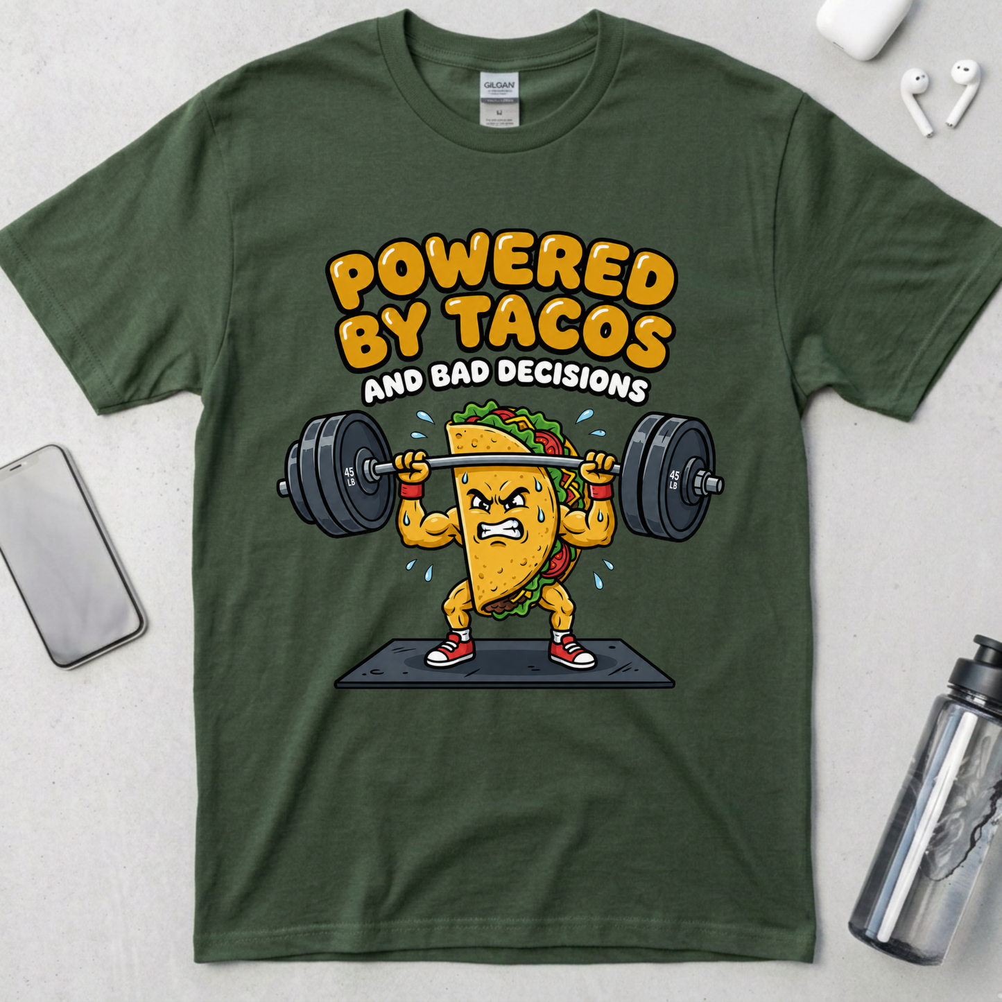 Powered By Tacos And Bad Decisions T-Shirt