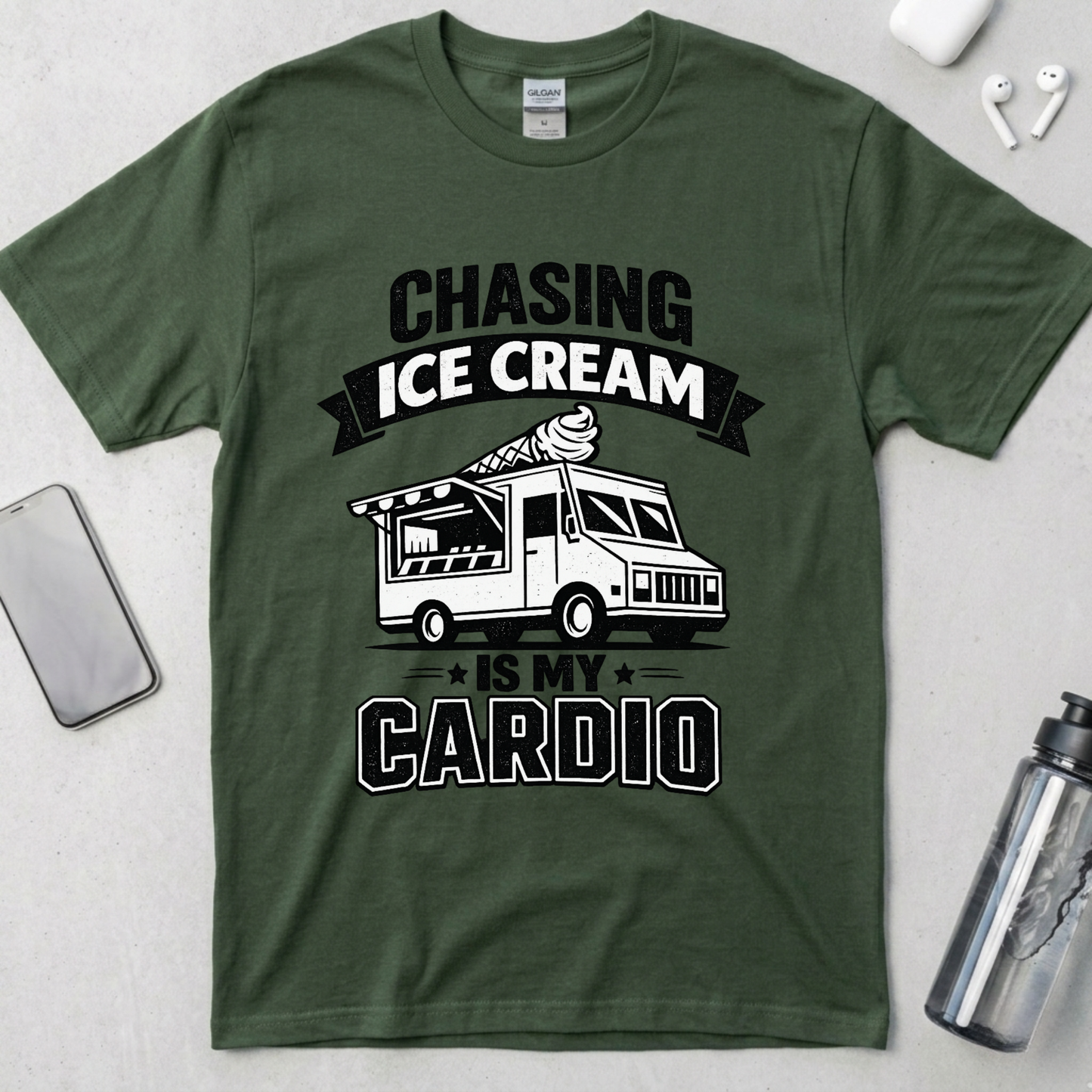 Chasing Ice Cream Is My Cardio T-Shirt