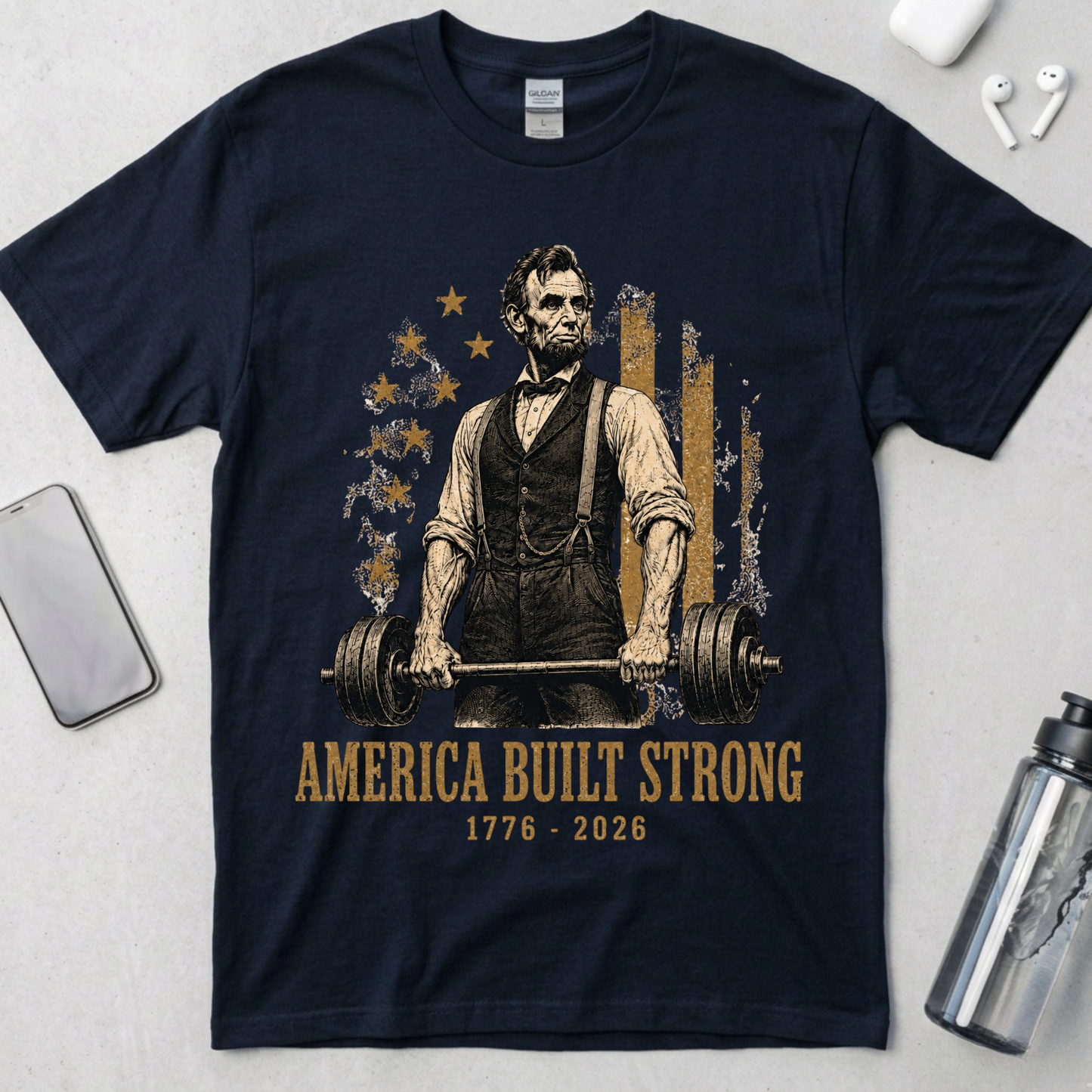 America Built Strong Lincoln T-Shirt