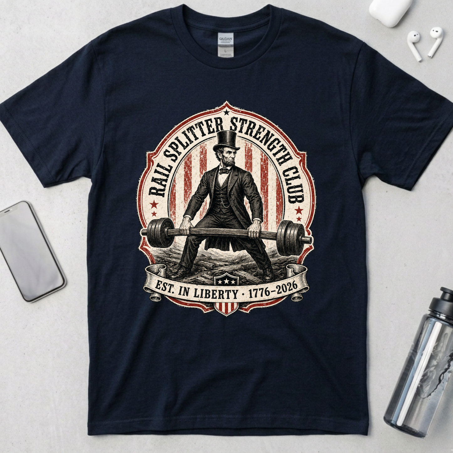 Rail Splitter Strength Club Lincoln T-Shirt
