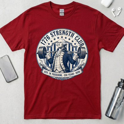 1776 Strength Club Washington Badge T-Shirt