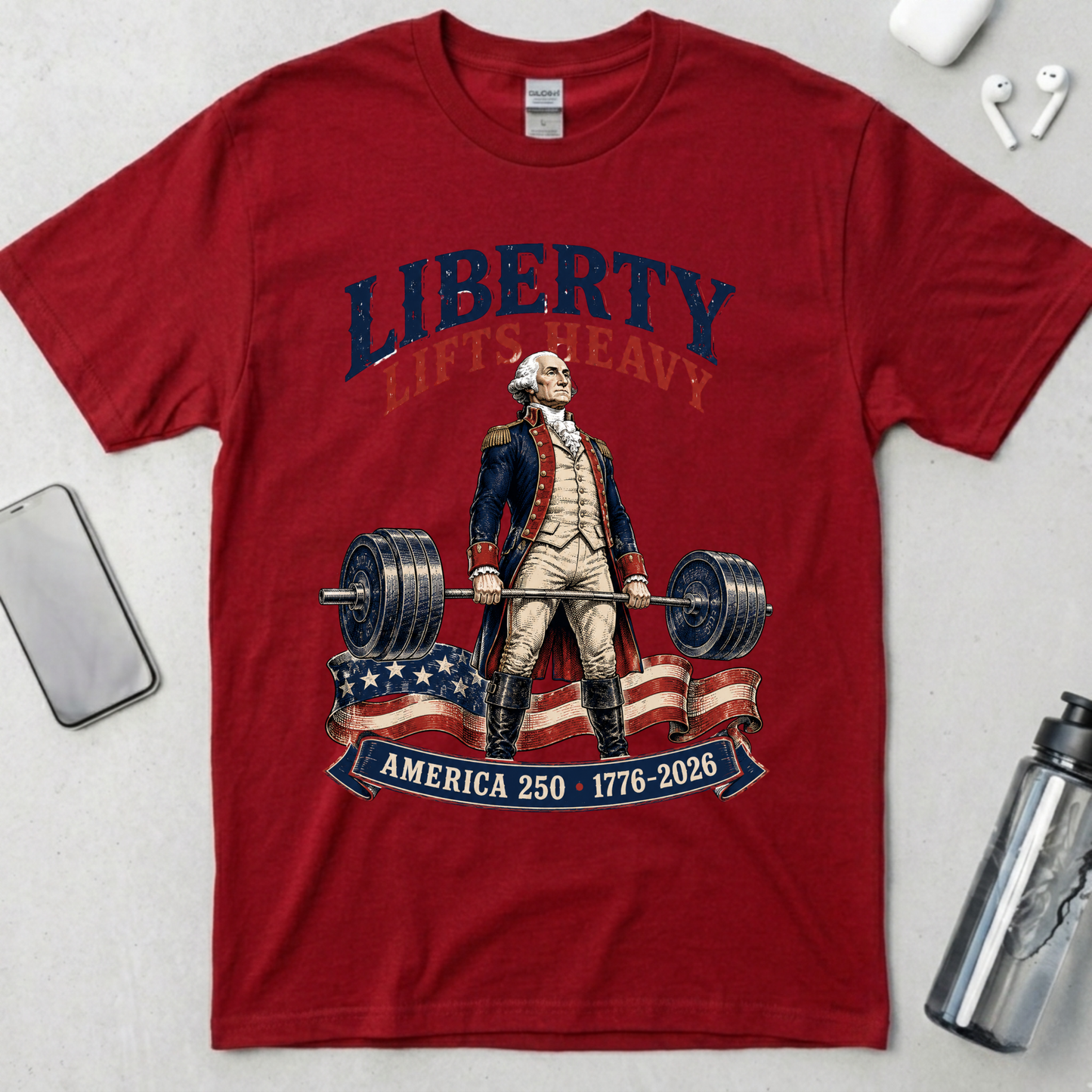 Liberty Lifts Heavy Washington T-Shirt