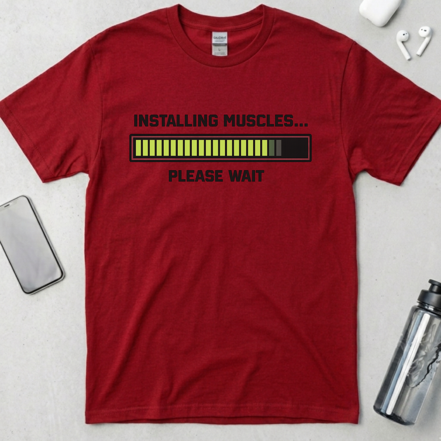 Installing Muscles... Please Wait T-Shirt