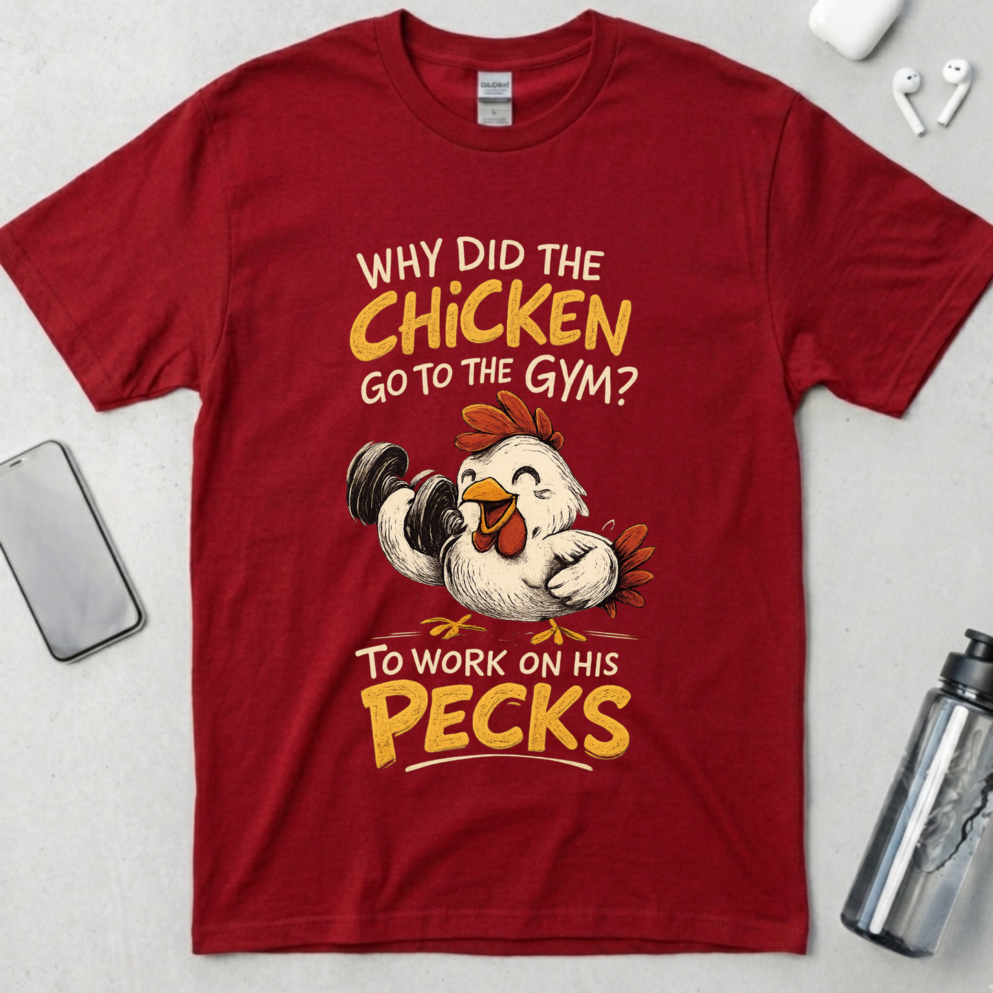 Working on My Pecks T-Shirt