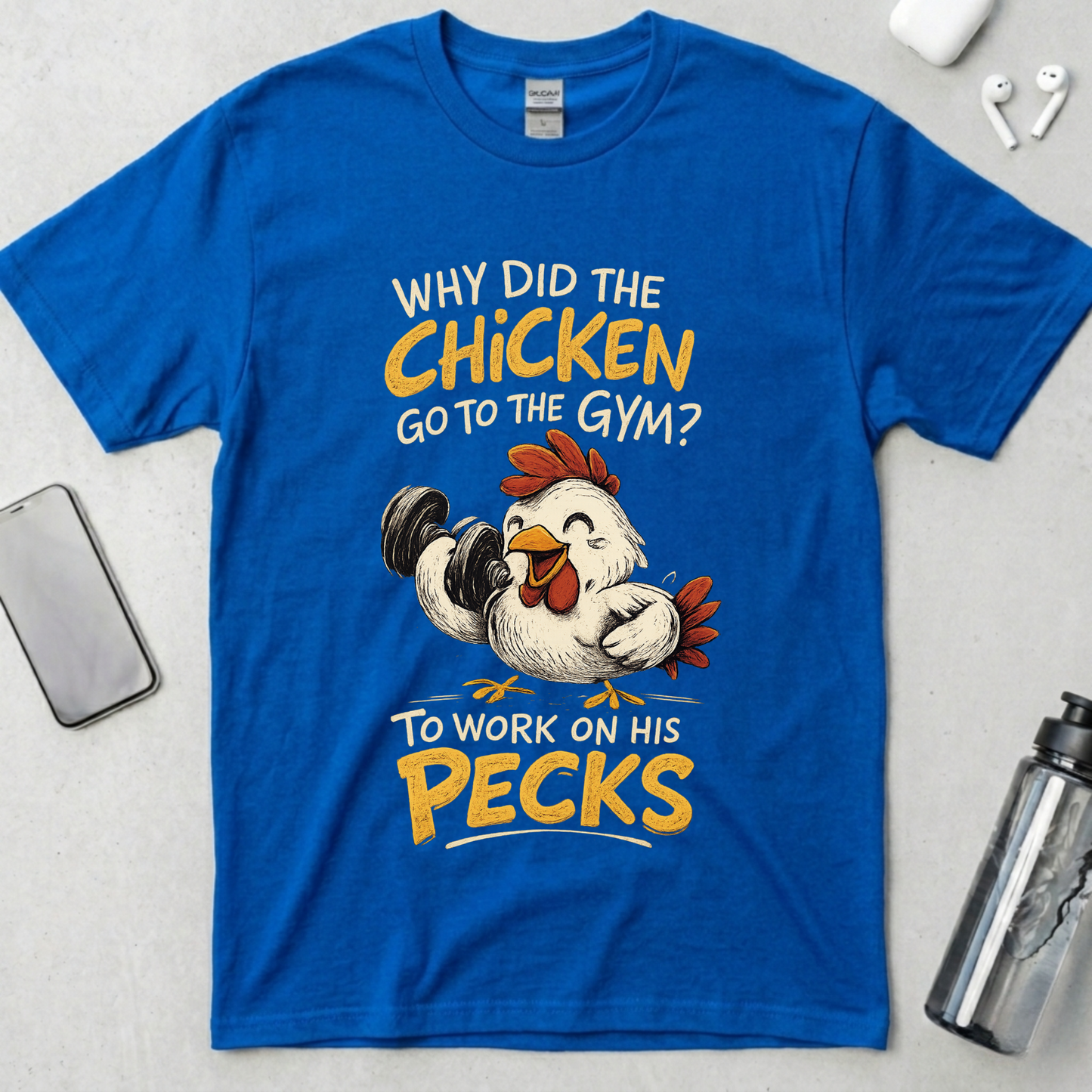Working on My Pecks T-Shirt
