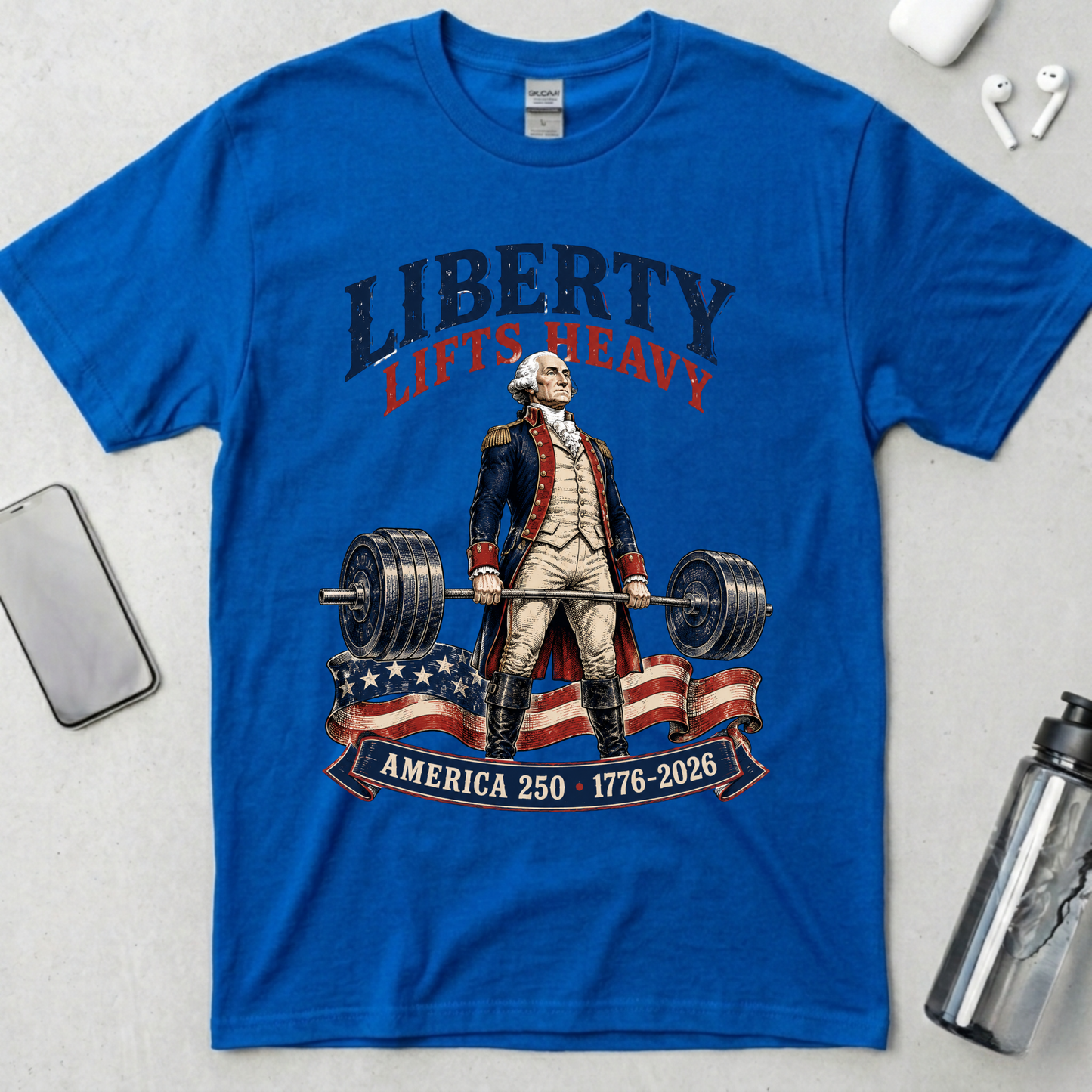 Liberty Lifts Heavy Washington T-Shirt