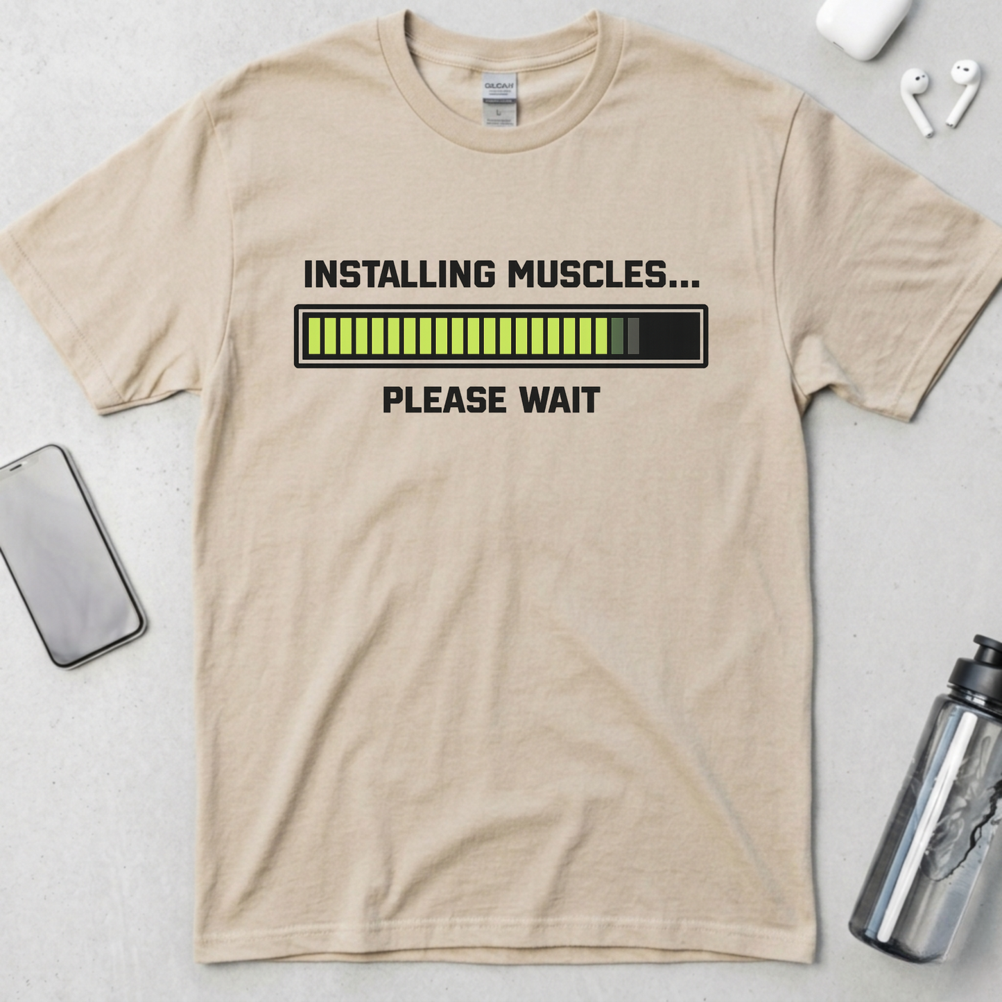 Installing Muscles... Please Wait T-Shirt