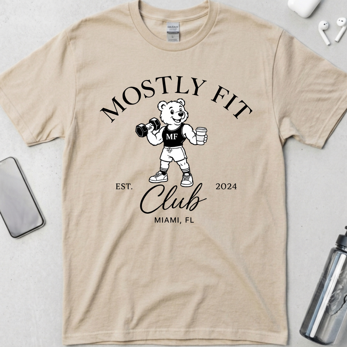 Mostly Fit Bear Club T-Shirt
