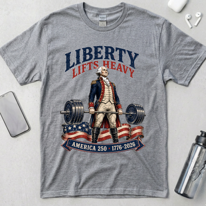 Liberty Lifts Heavy Washington T-Shirt