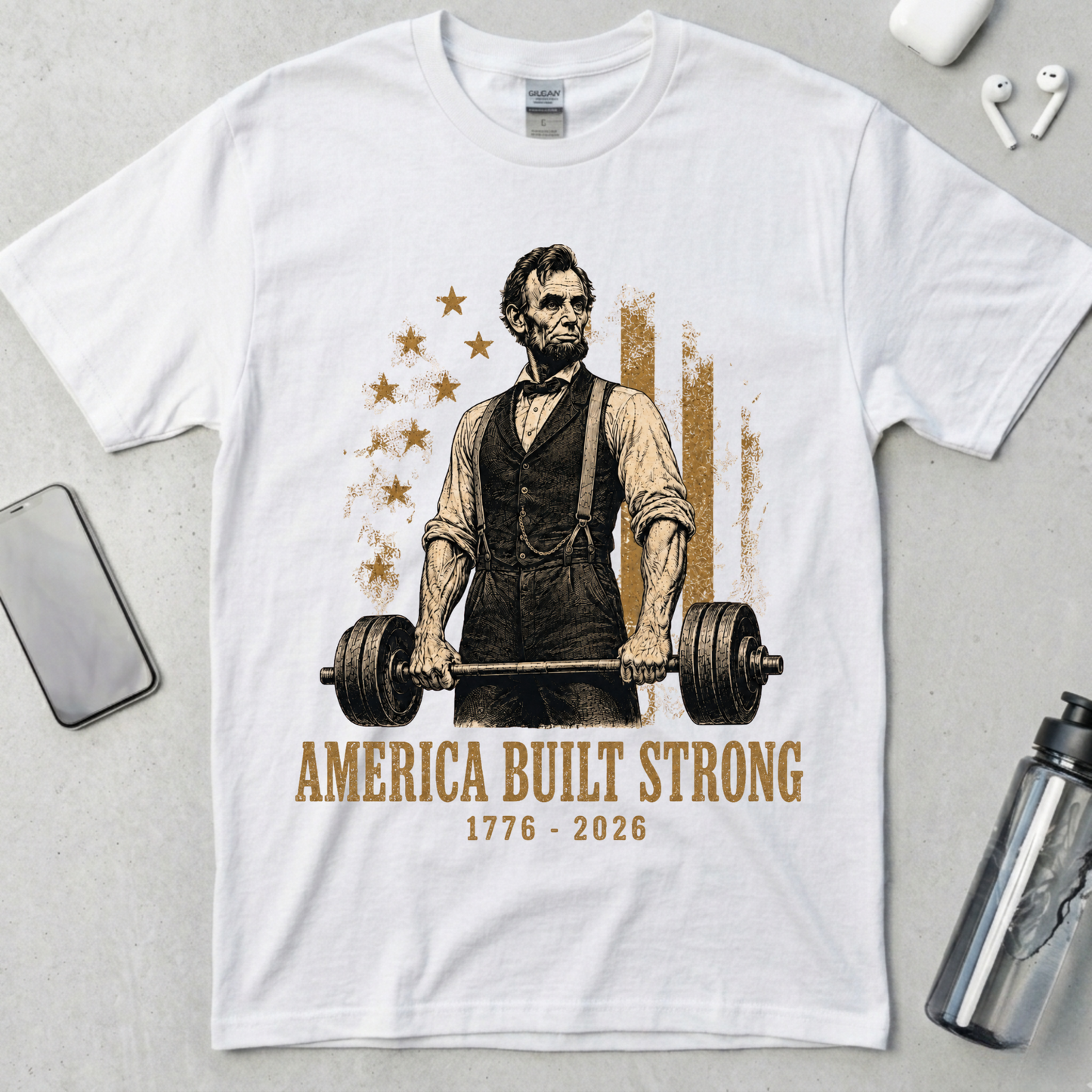 America Built Strong Lincoln T-Shirt