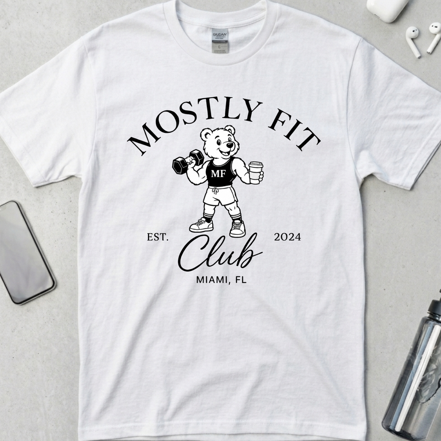 Mostly Fit Bear Club T-Shirt
