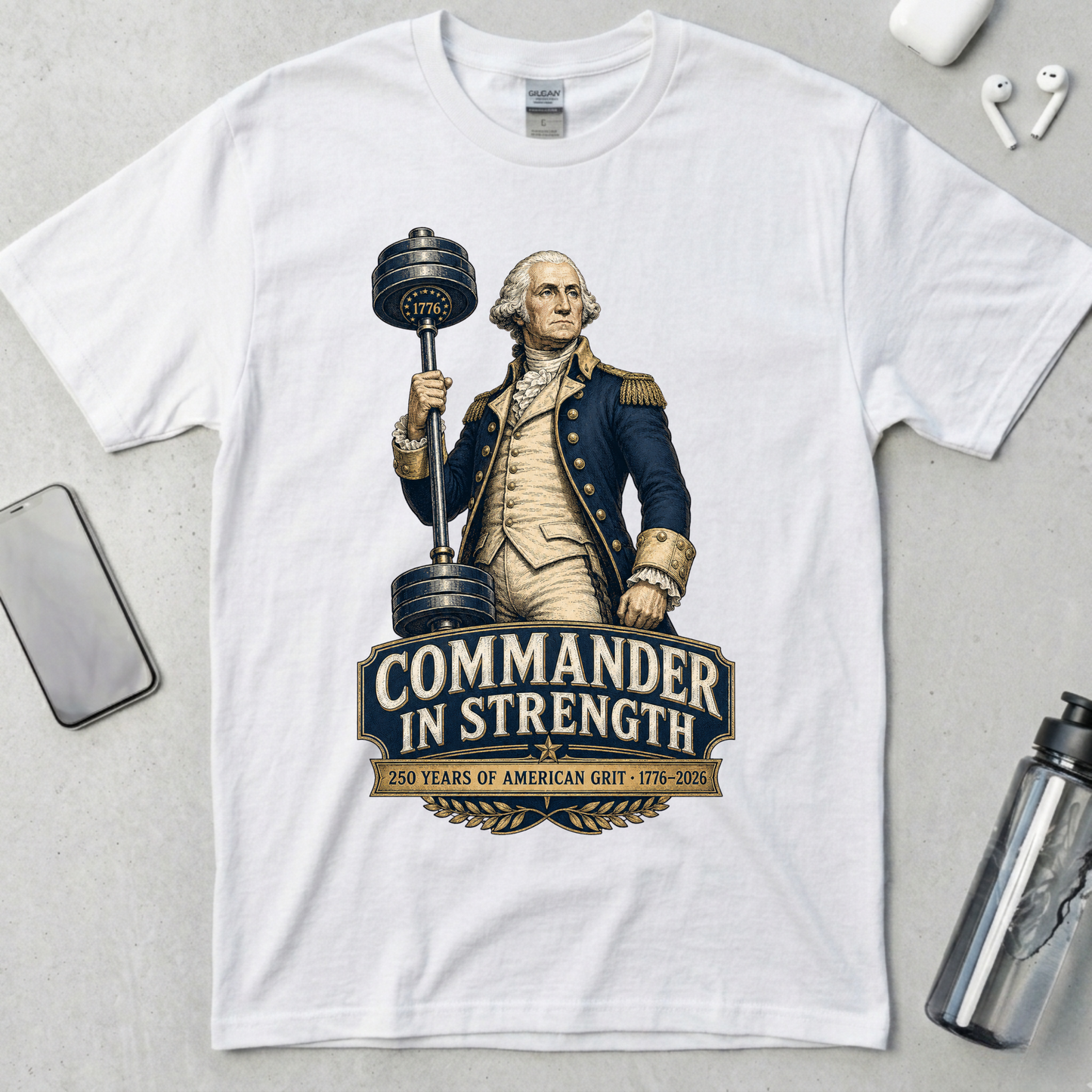 Commander in Strength Washington T-Shirt