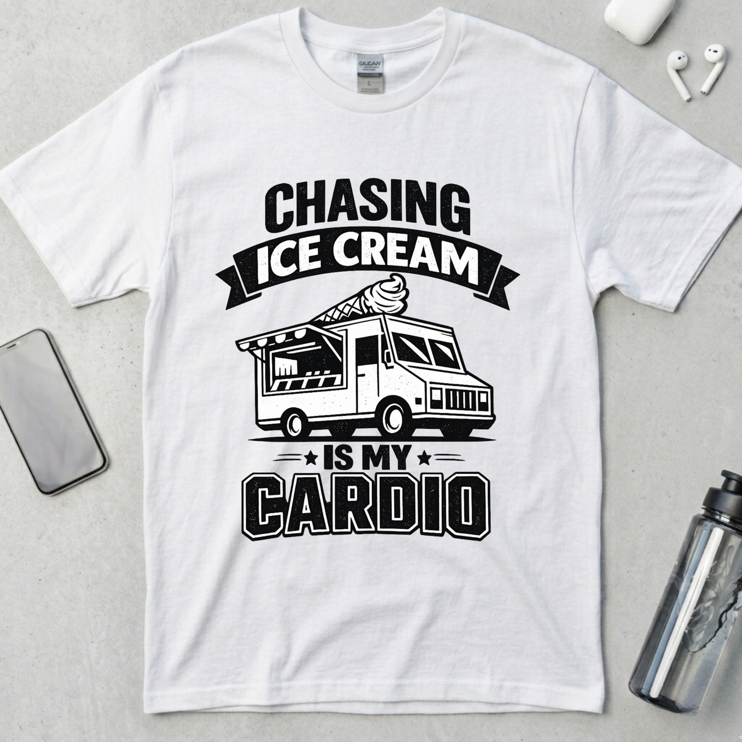 Chasing Ice Cream Is My Cardio T-Shirt